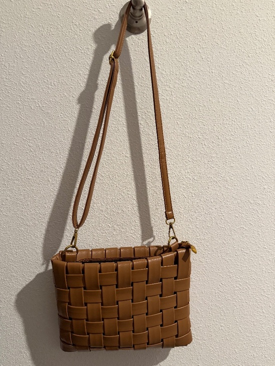 Handbags - Medium tan woven style crossbody bag